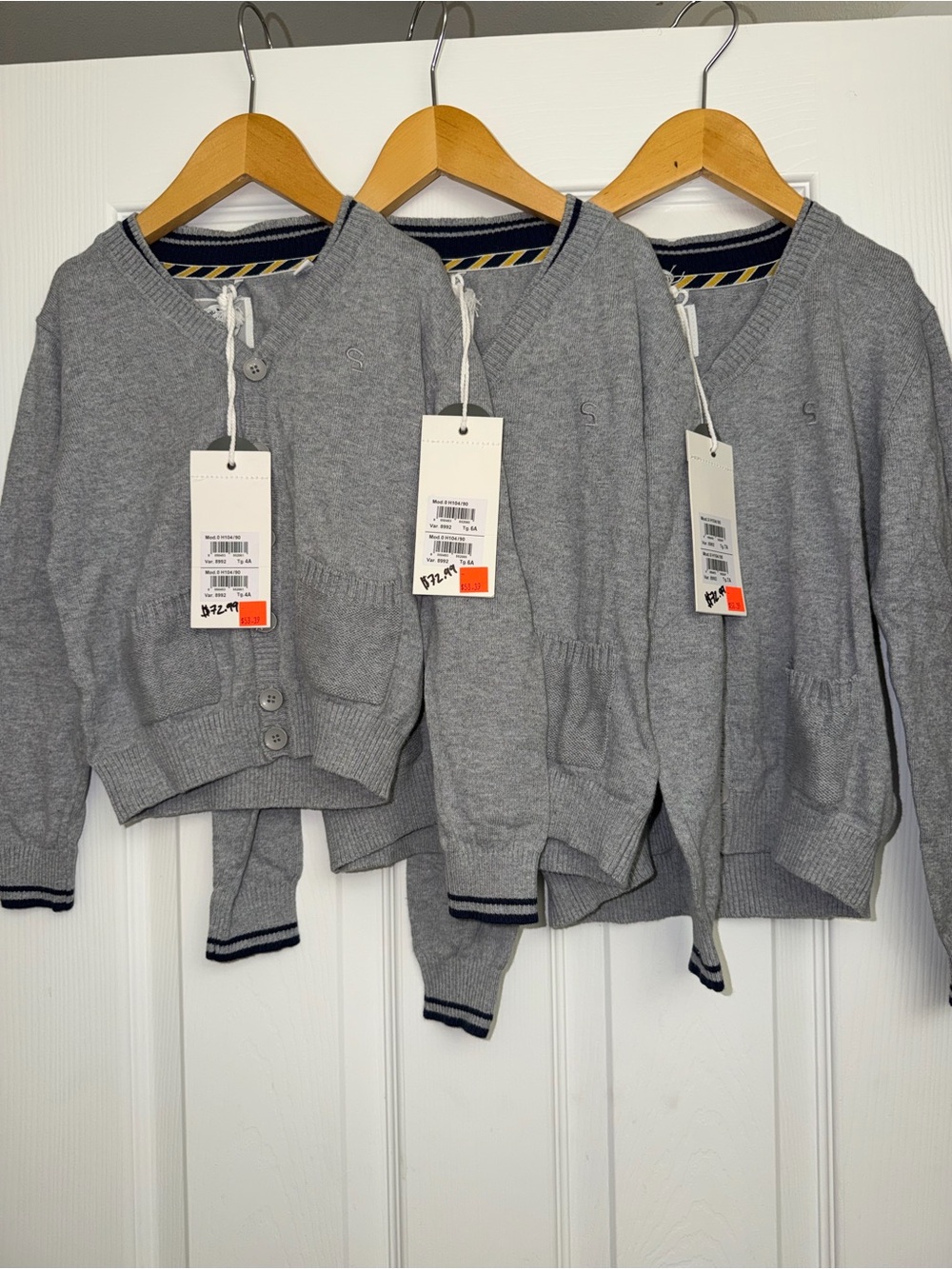 NWT Boys Gray Knit Cardigan Sweater | Size 4Y 6Y 7Y | $72